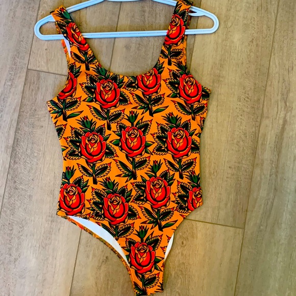 Other - Women’s traditional rose tattoo swimsuit size medium